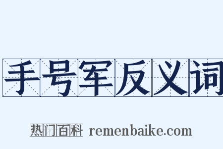 手号军反义词是什么意思的图片